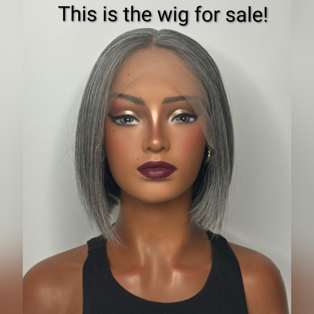 ✨️Chic Silver Ombre Lace Front Women's Wig!
